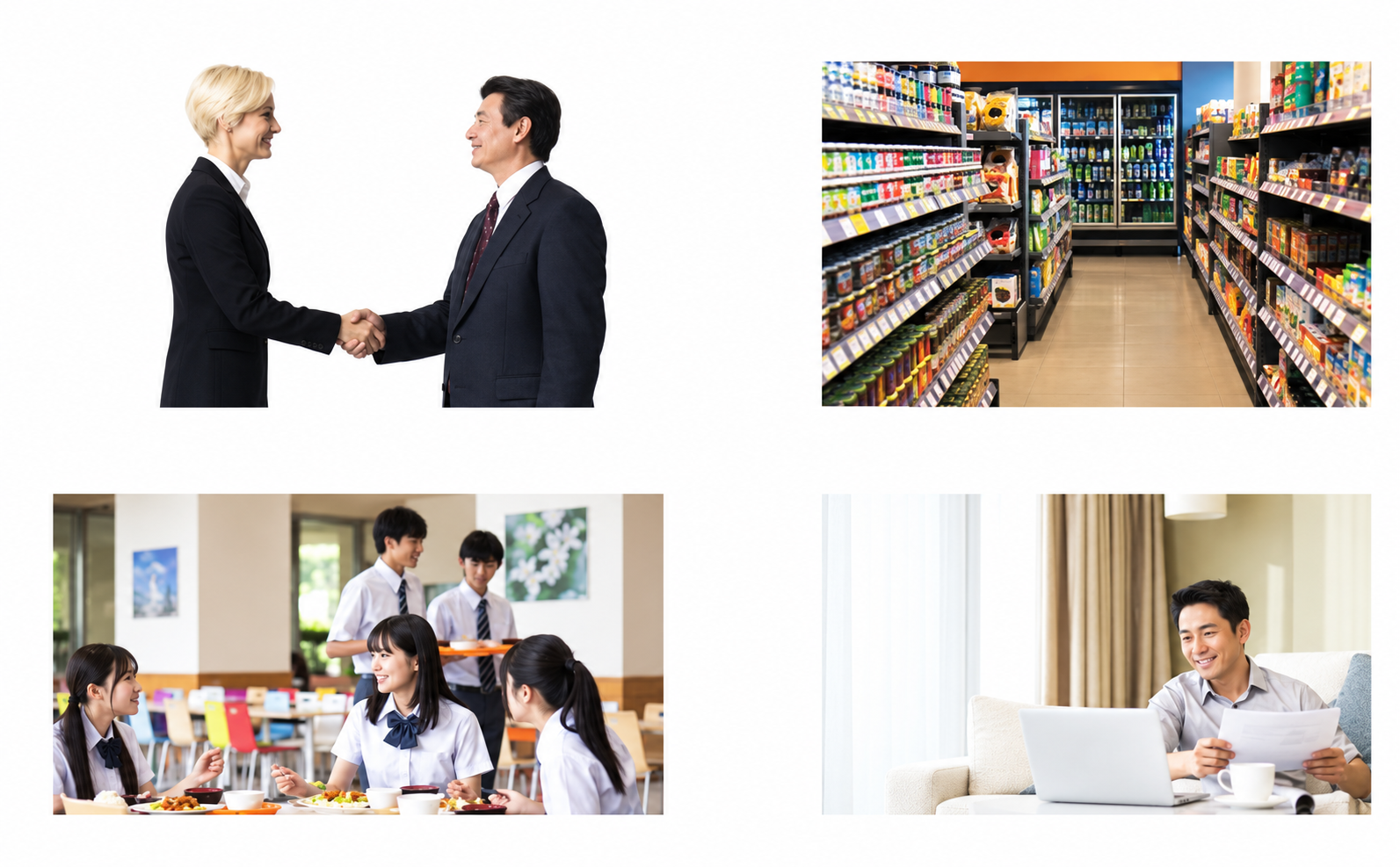 Các hình A đến D cho câu 6-8